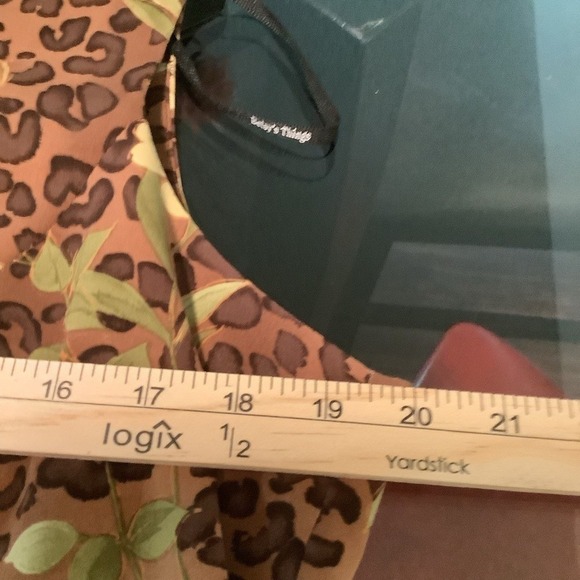 Betsy's Things Vintage Leopard Floral Print 2 Piece Set Peplum Top Skirt 931985 - Picture 2 of 11